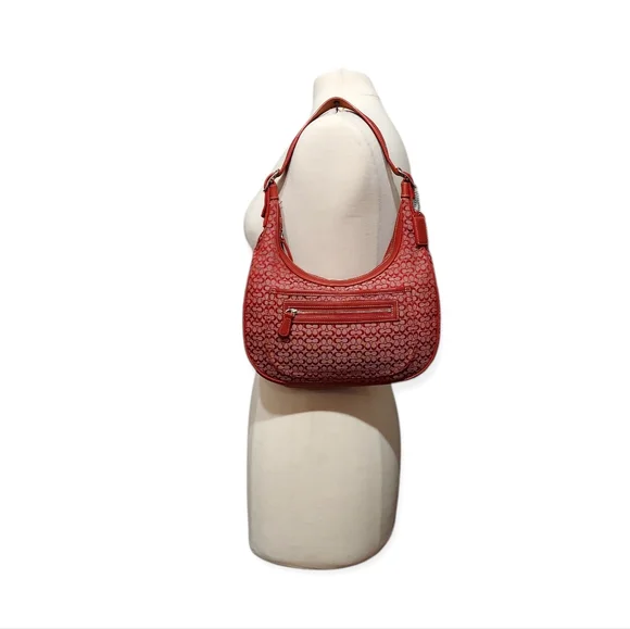 Coach Signature C Jacquard & Leather Soho Hobo Bag No. 6343 EUC - Picture 3 of 11